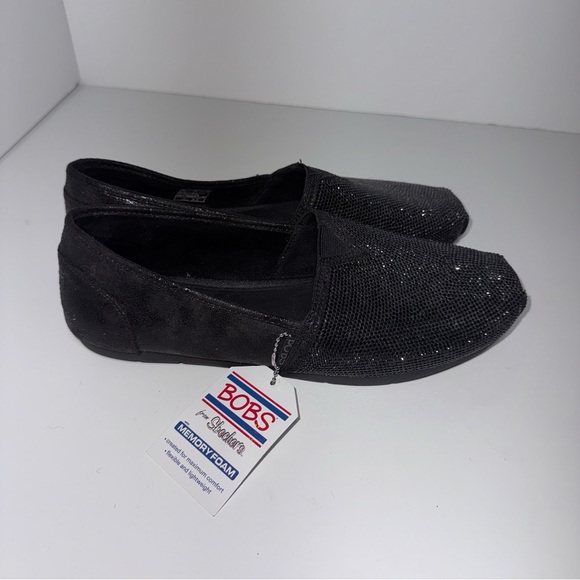 BOBS from Skechers Black Glitter Flats - Picture 2 of 6